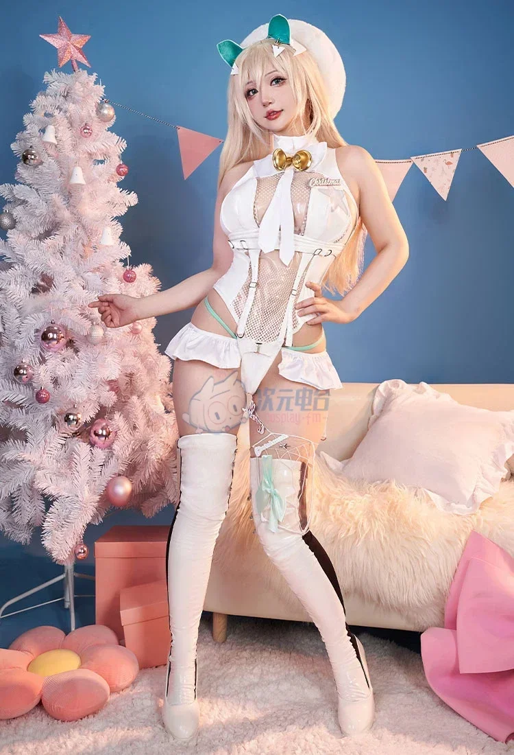 Nikke De Godin Van De Overwinning Ruffie Cosplay Kostuum Vrouwen Sexy Lingeries Jumpsuit Halloween Uniformen Feestkleding Op Maat Gemaakt