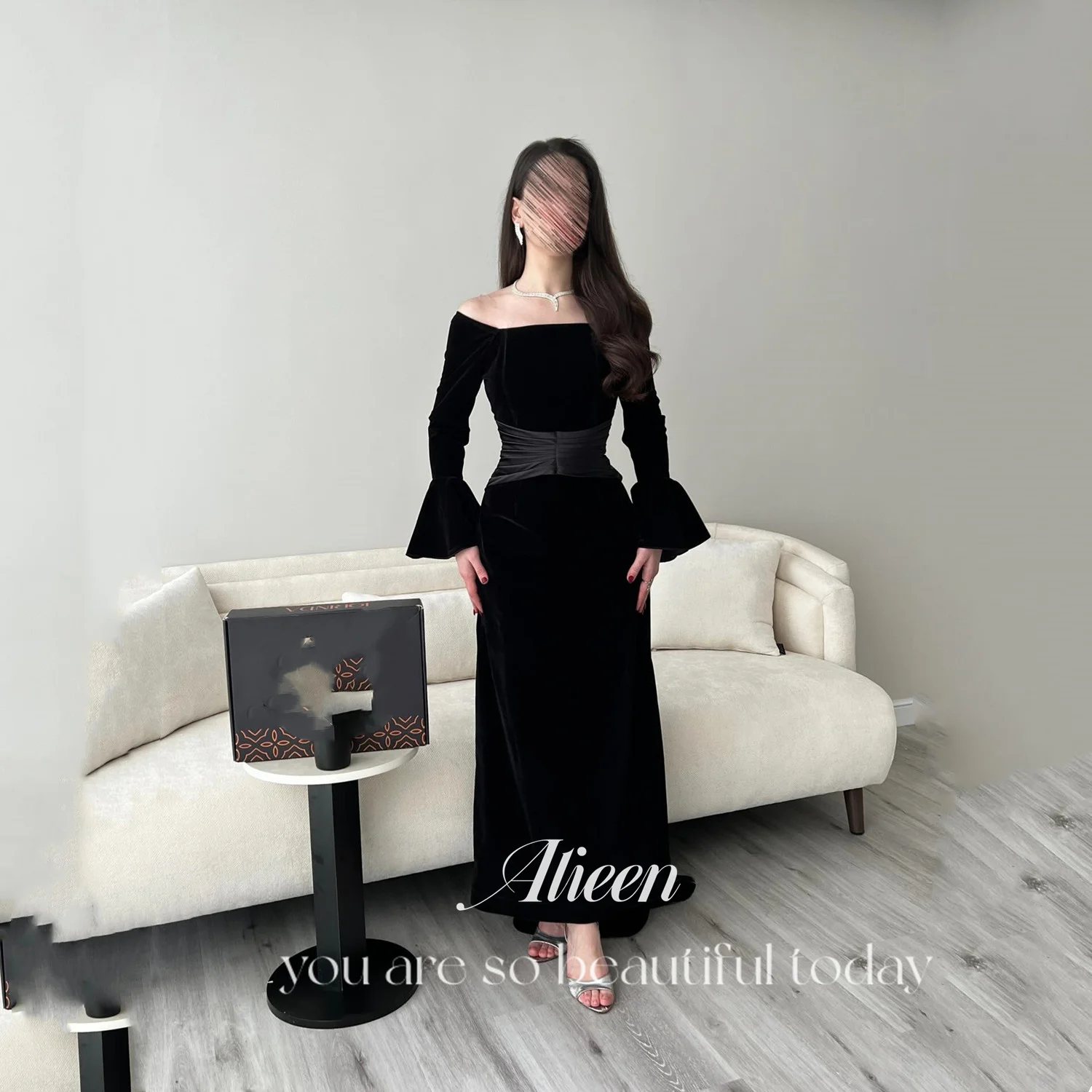 

Aileen Wedding Dresses for Parties فساتين سهرة Mermaid Off-the-shoulder Elegant Party Dresses 2025 Velvet Vestidos De Festa Prom