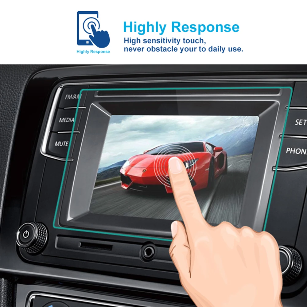 Protecteur d'écran en verre de qualité supérieure, pour GPS de voiture 8 pouces, pour Kia Sportage Chevrolet Cruze Hyundai Tucson 2015 – 2017