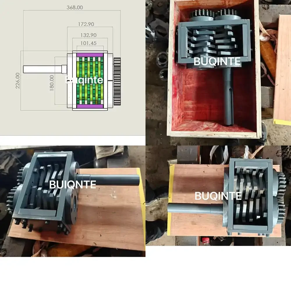 

Aluminum Cans Plastic Bottles Cardboard Metal Dual Shaft Shredding Unit Mini Shredder Room Mini Shredder Box