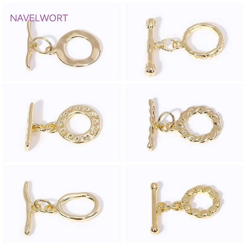 Multi Types Trendy Bracelet/Necklace Connect Clasps 18K Gold Plated Metal O Toggle Clasps,DIY Jewelry Making Supplies Findings