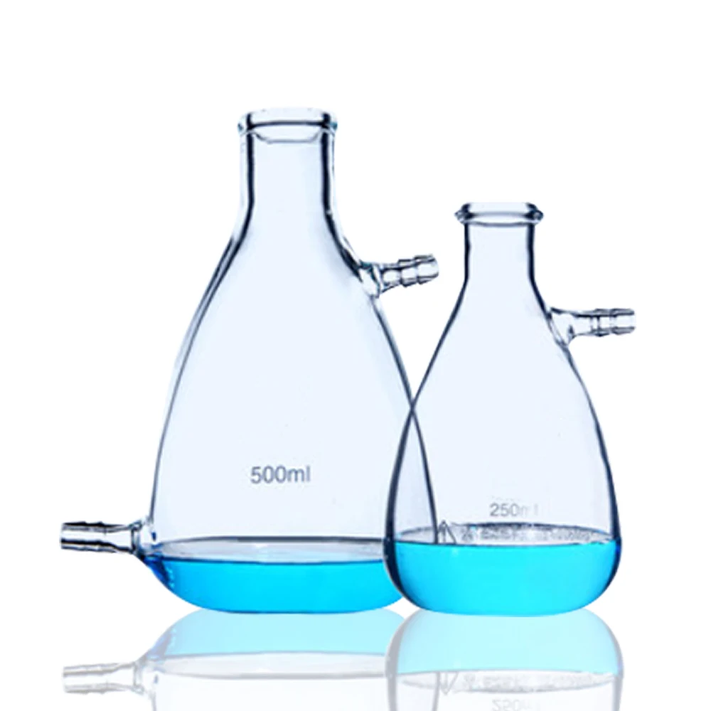 Double mouth suction bottle125-500ml Filtration instrument chemical experiment High temperature resistance Corrosion resistance