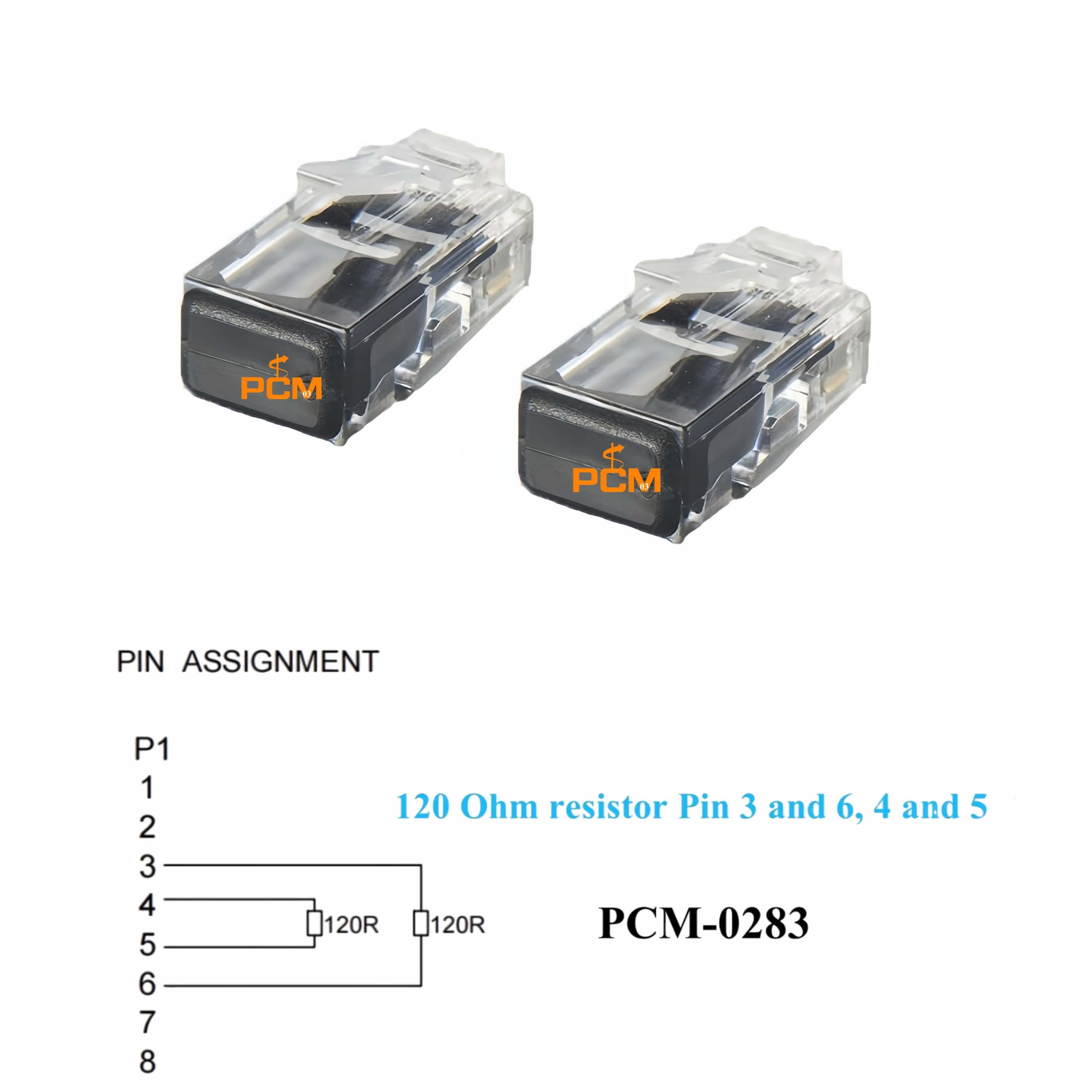 RJ45 Terminator with 120Ω Terminal Resistor 8P8C modular plug for DMX512 LED Lighting and Signal Termination,10pcs Pack