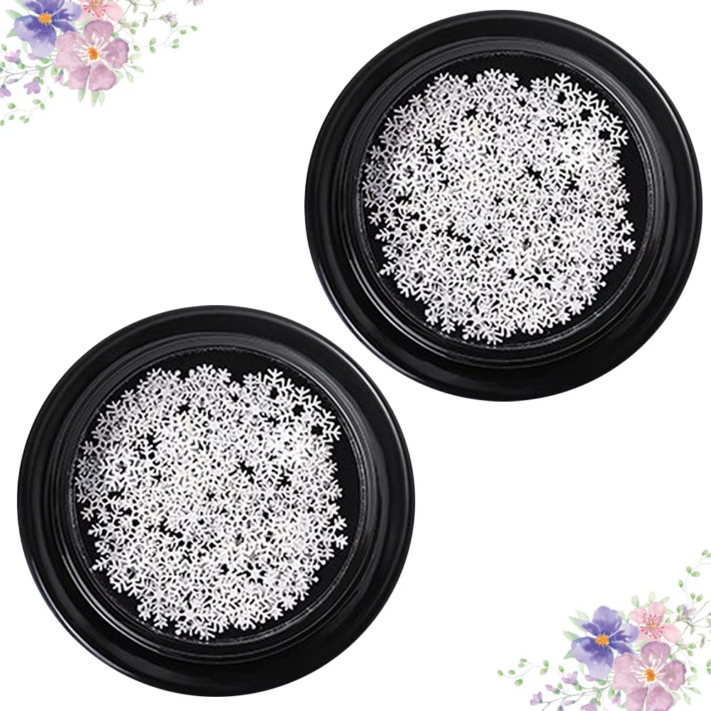 2 قطعة رقائق الكمبيوتر ندفة الثلج الأبيض متعددة الاستخدام ملصقات الأظافر للأظافر الاصطناعية الطبيعية عطلة تصميم مسمار الفن مجوهرات #6