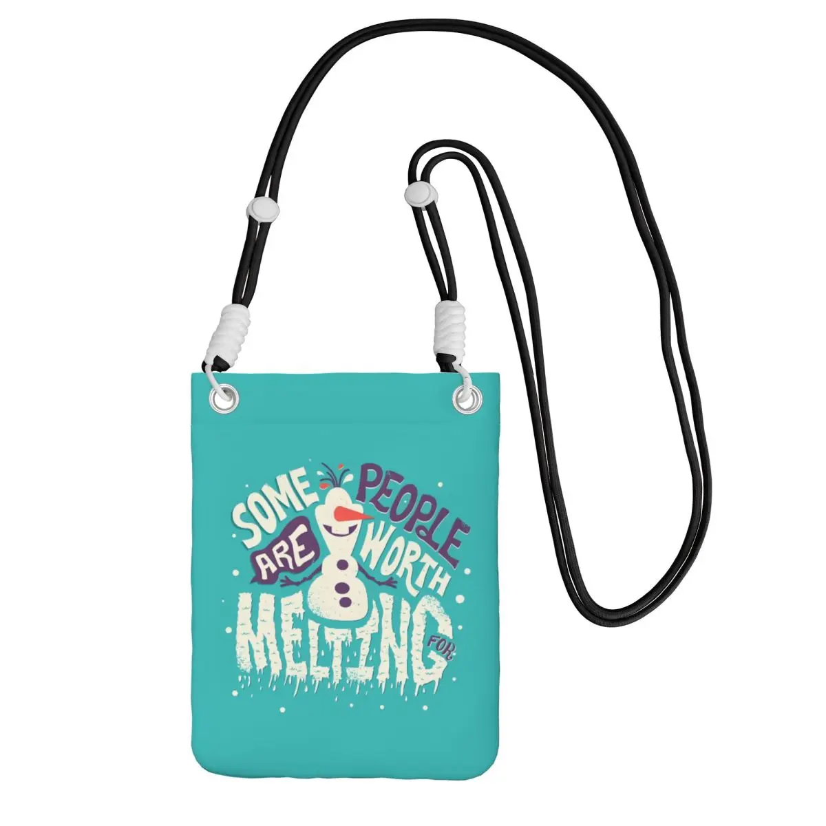 

Custom Frozen Mobile Phone Bag Women Men Fashion Snowman Shoulder Crossbody Bag Suitable Coin Purse Mini Shoulder Purse Wallet