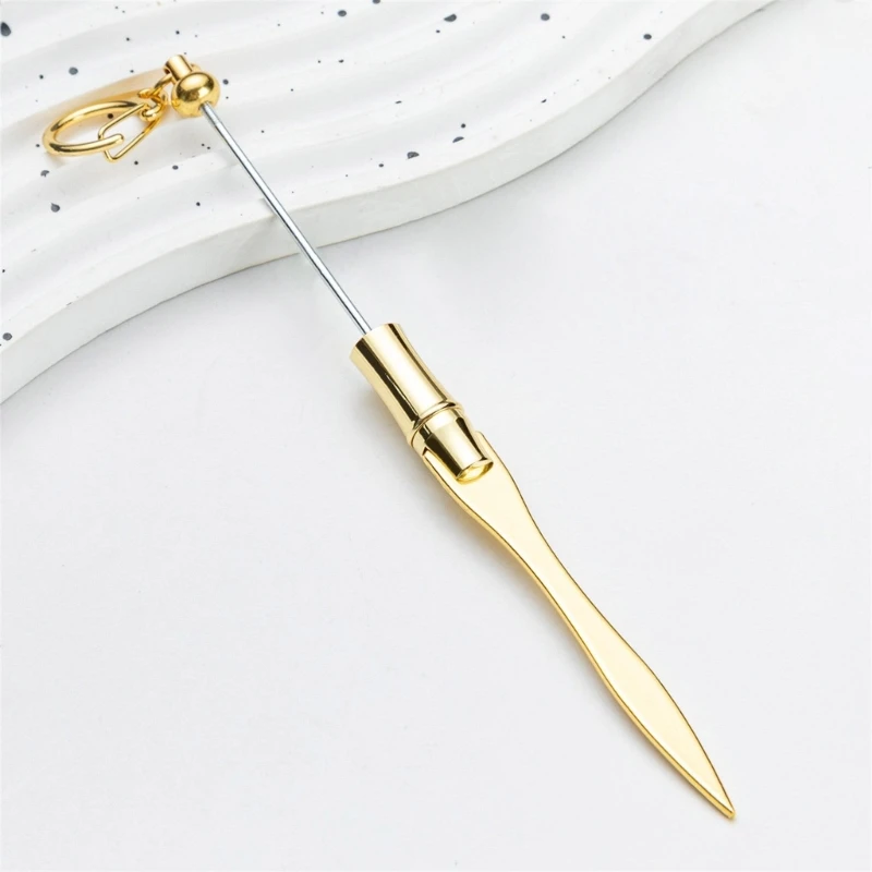 Beadable Letter Slitter Letter Opener Beadable Envelope Opener Slitter Kim loại Letter Opener với Móc khóa Clip cho Home