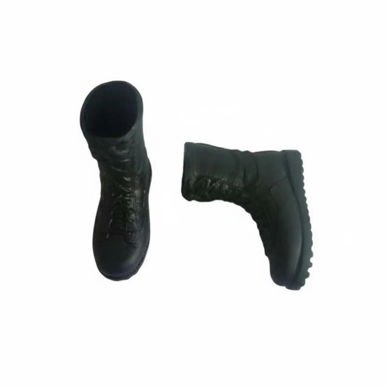 Soldier Figure Boots 1 6 Scale Detailed Laced Vinyl Shoes Model Parts DIY Upgrade for 12 Inch Figures