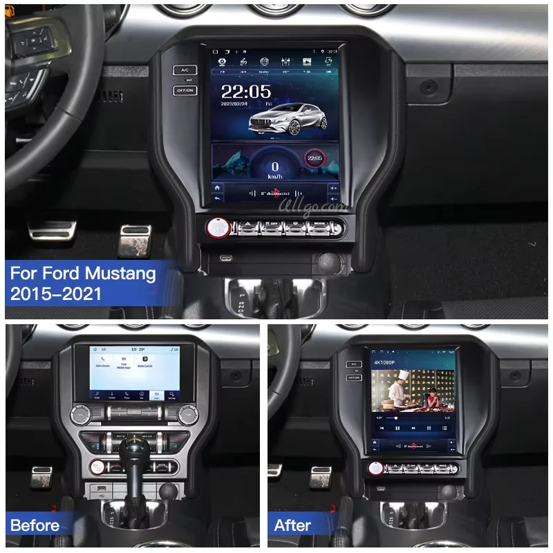 9.7 Inch Vertical Screen Android Car Head Unit for Ford Mustang 2015-2021 Radio GPS