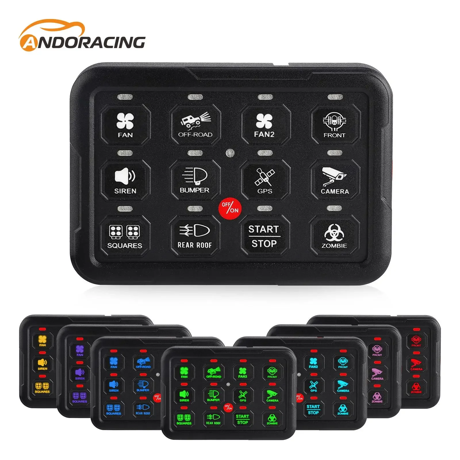 For Boat Jeep UTV Caravan New car 6/8/12 Gang Switch Panel Circuit Control Relay System Box Slim Touch Control Panel