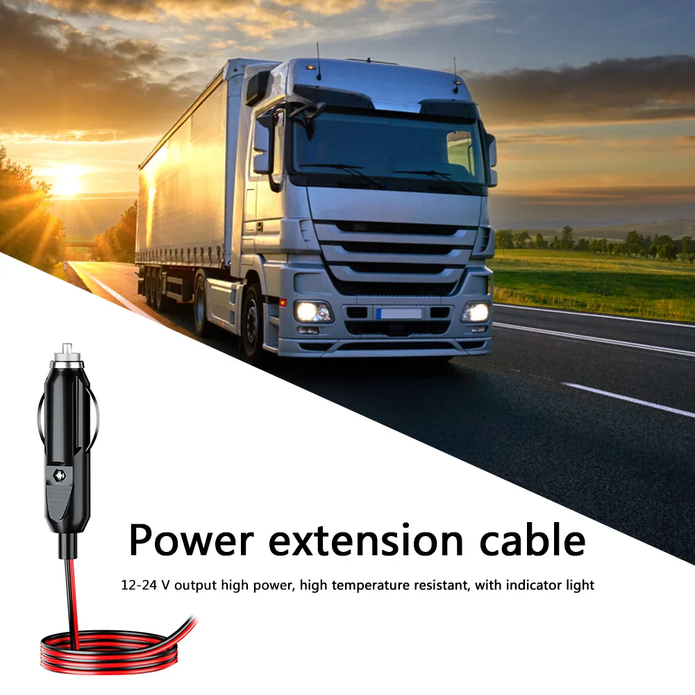 12 فولت 24 فولت سيارة ولاعة السجائر التوصيل ذكر موصل مع سلك الطاقة 20A تنصهر ولاعة السجائر المقبس مع سلك 0.6 متر 1.5 متر 4 متر #6