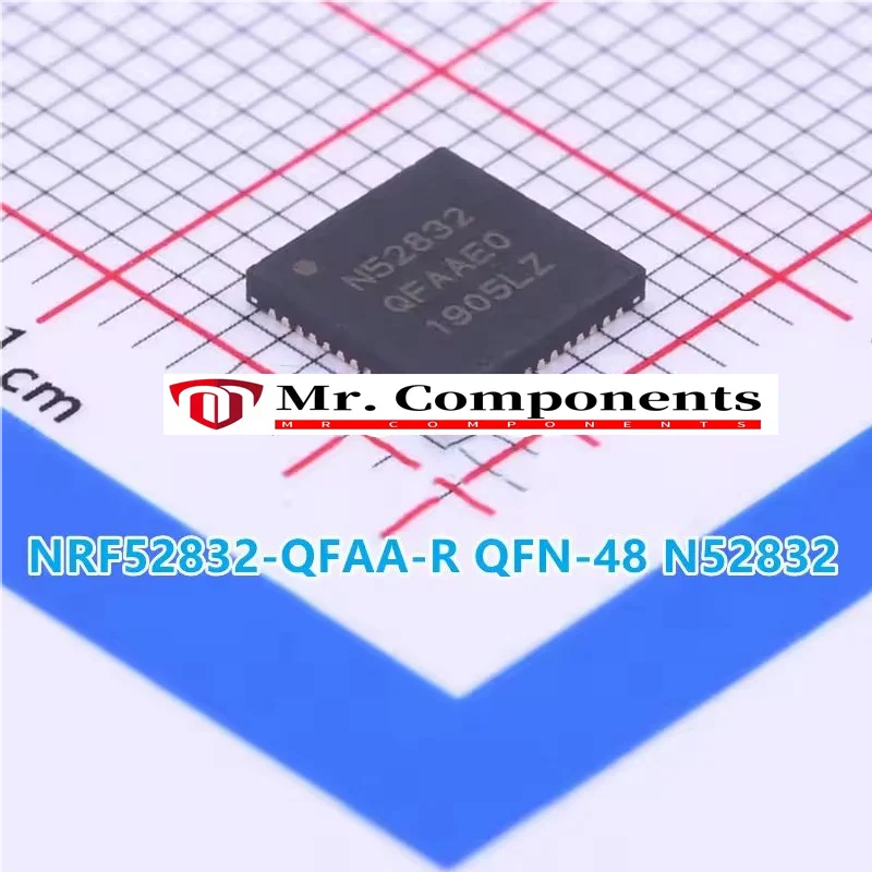 1 قطعة NRF52832-QFAA-R QFN-48 متعدد البروتوكولات بلوتوث منخفضة الطاقة (بلوتوث 5)، ANT/ANT + و2.4 جيجا هرتز النظام الملكي على رقاقة جديدة #1