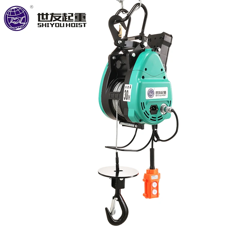 

Single Phase Mini Electric Hoist 1 Ton Quiet Electric Hoist Micro Electric Rope Hoist