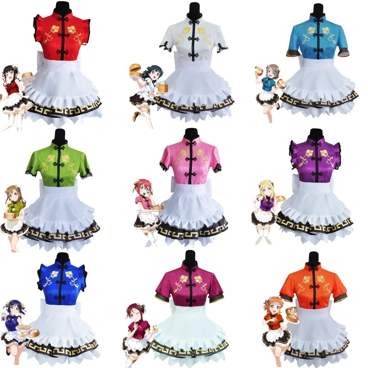 

Anime Lovelive Sunshine Aqours Cheongsam Awaken All Members Ohara Mari Kunikida Hanamaru Sakurauchi Cosplay Costume 2025