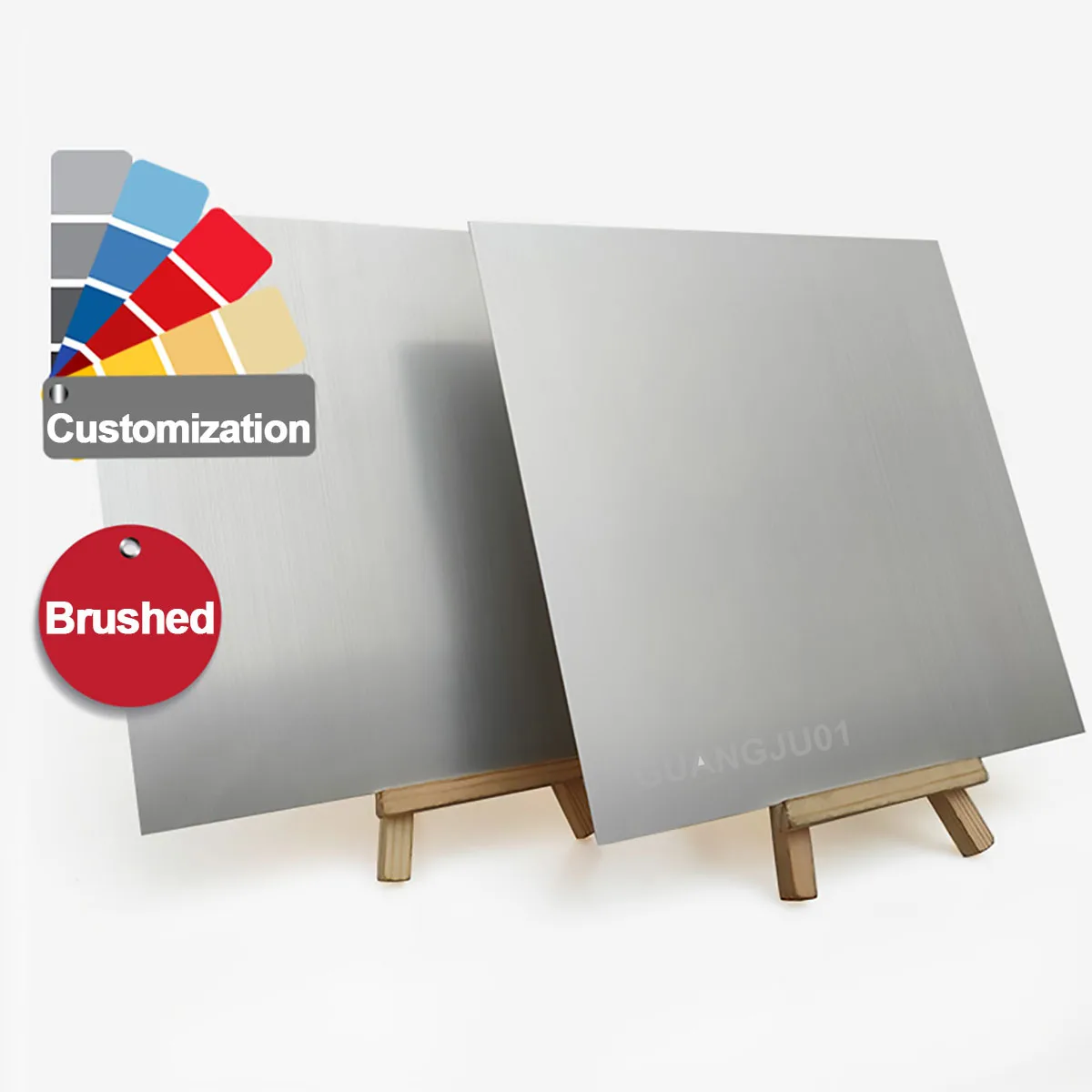 Silver Brushed Anodized Aluminum Plate Thickness 0.5/0.8/1/1.5/2mm 100x100mm 200x200mm 200x300mm 300x300mm