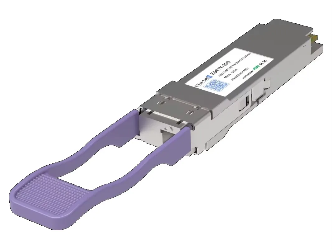 โมดูลไฟเบอร์ออปติก QSFP28 BIDI 100G 20km 1311Tx/1291Rx nm LR1 พร้อมหัวต่อ SFP LC 100G QSFP28