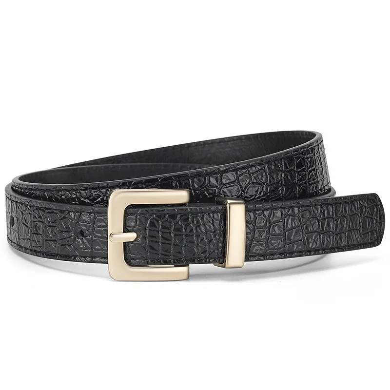 Fashionable belt for women's commuting, pin buckle women's belt, simple decorative belt