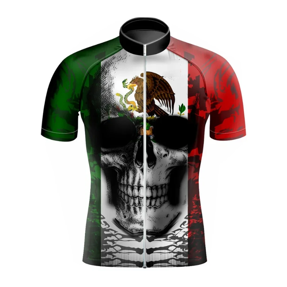 Mexico Men\'s Cycling Jersey Breathable Quick-Drying Maillot Ciclismo Hombre Short Sleeve BIke Clothing Cycling Equipment