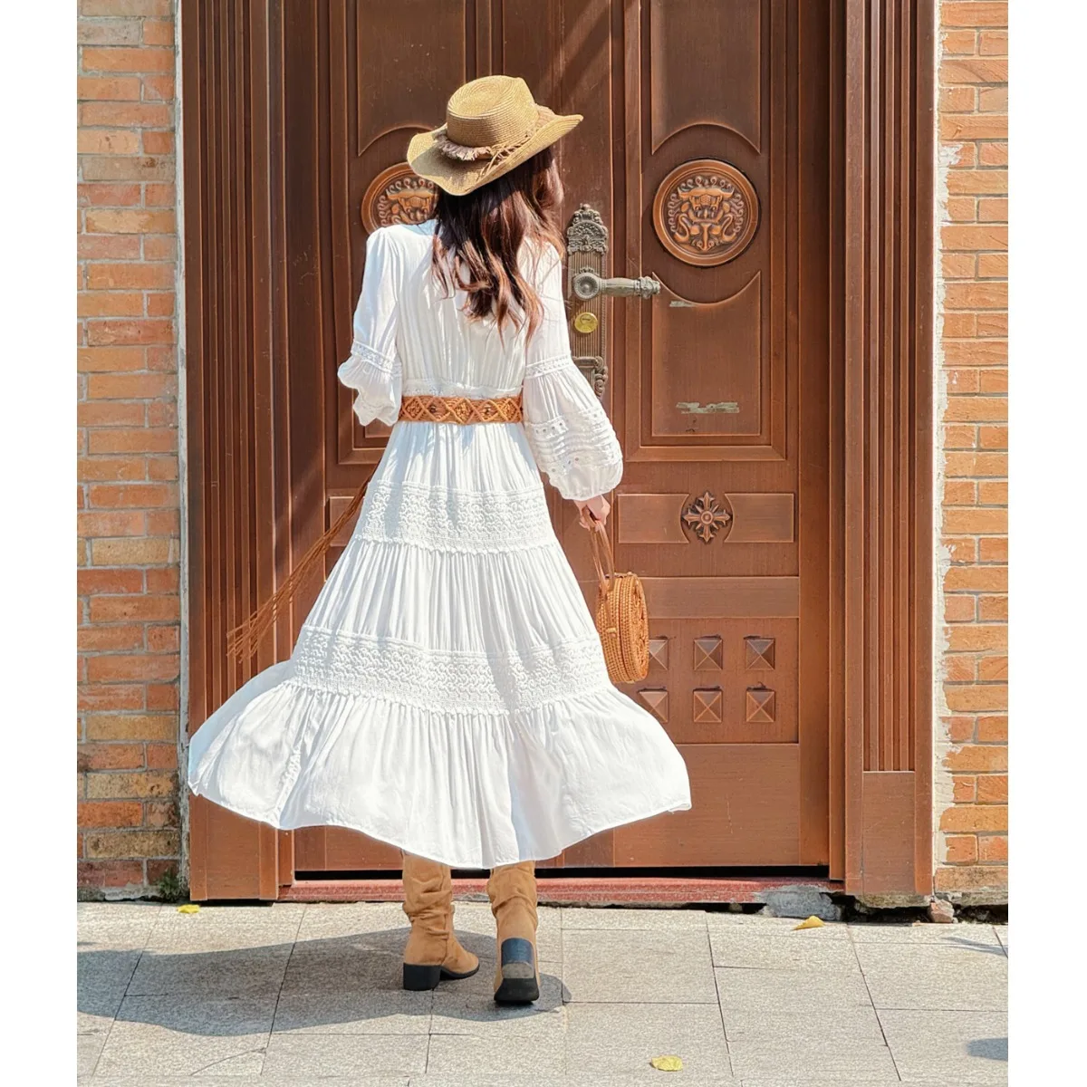 ロングレーススプライスホワイトドクター女性用旅行砂漠休暇スレロングスヴェコットン00％日焼け止めカーディガンフェムファイオン