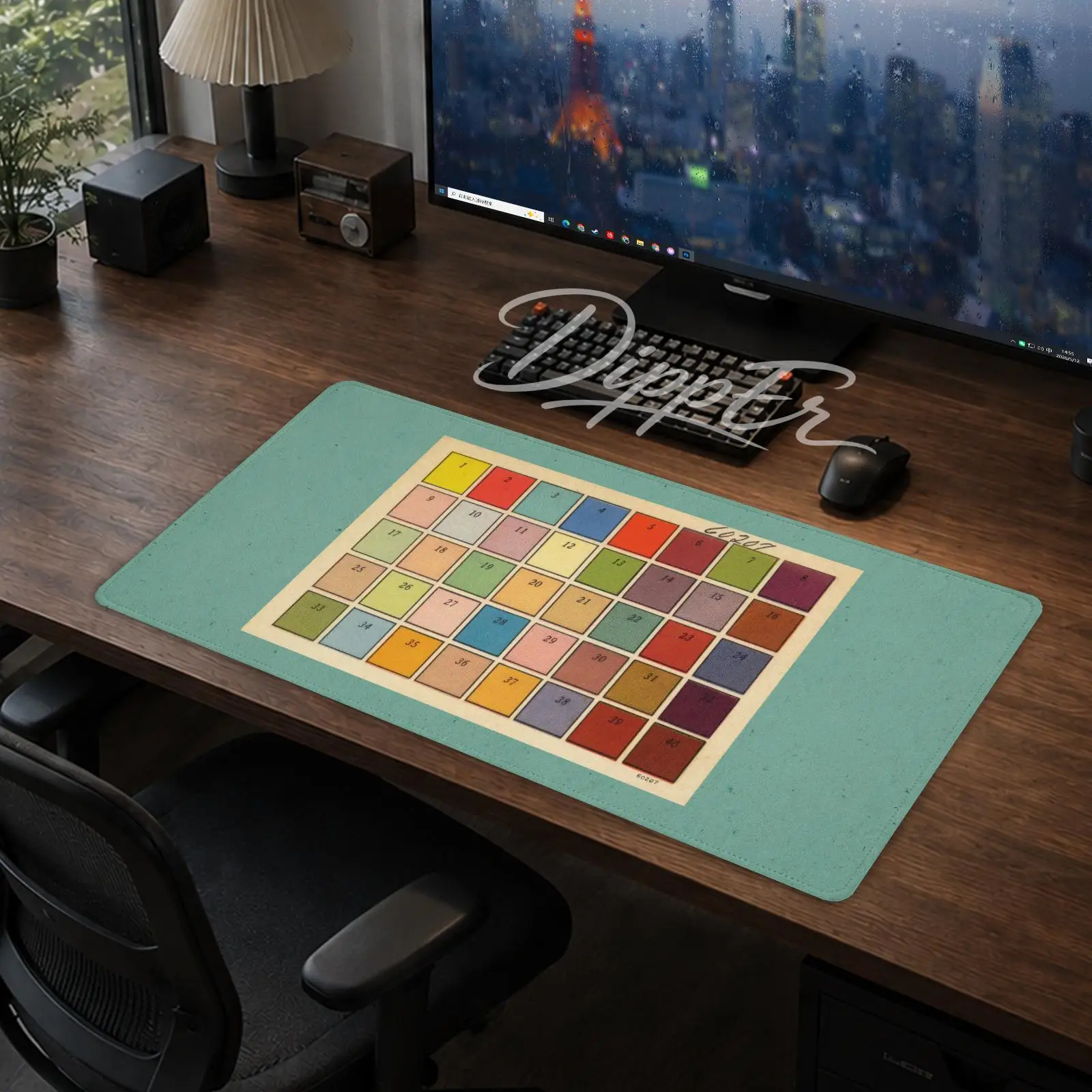 

Tokyo Ukiyo Mouse Pad Gaming office Desk Mat Non-slip Large Mousepad DIY Keyboard Pad stitched edge rubber base