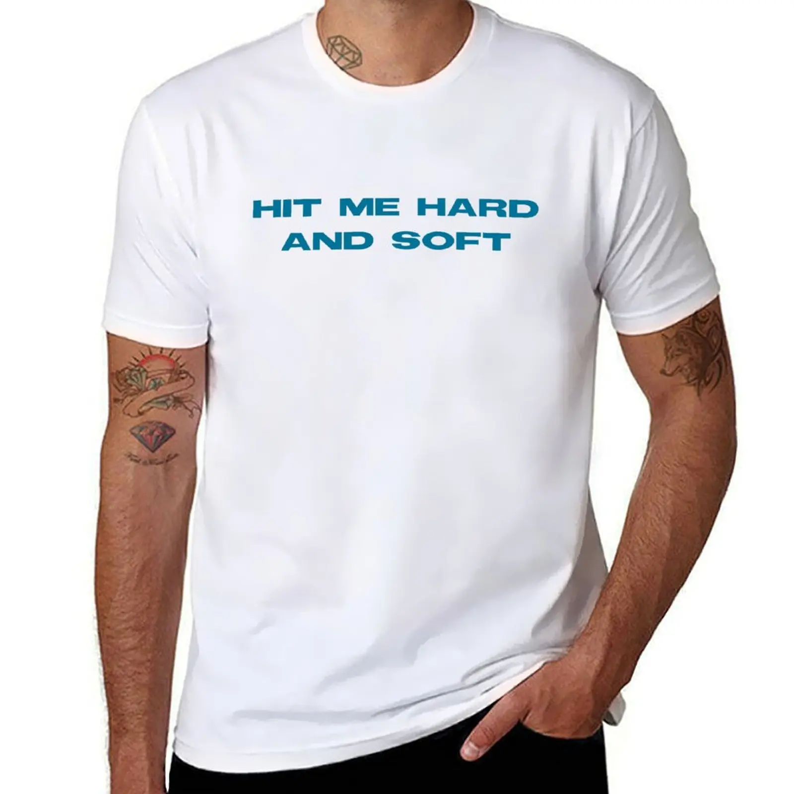 hit me hard and soft T-Shirt sports fans topping mens graphic t-shirts