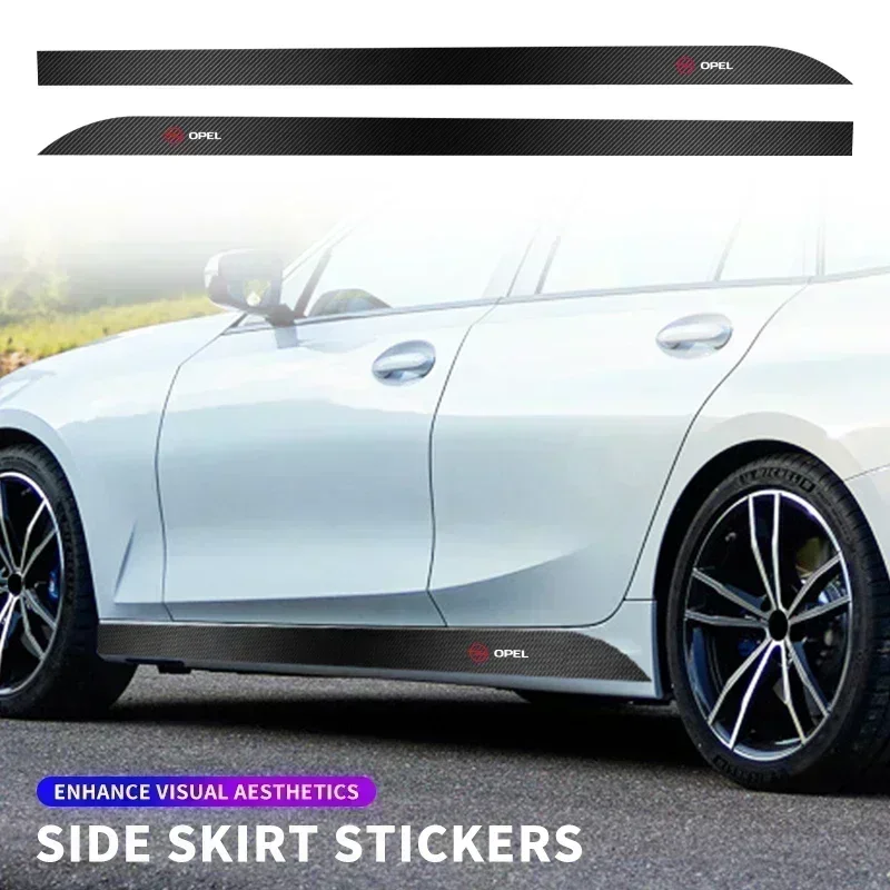 

Car Side Skirt Sill Carbon Fibre Body Protection Sticker For Opel insignia Astra H G J Antara vectra Vivaro corsa c d zafira b