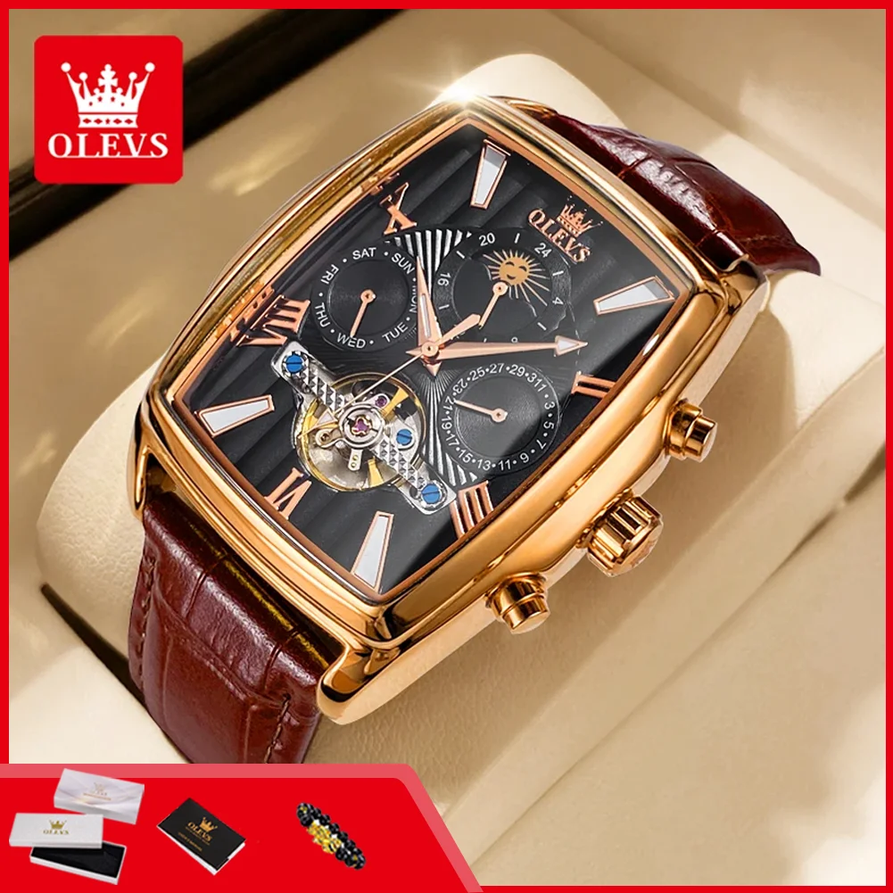 OLEVS 6675 Original Automatische Herrenuhren Luxusmarke Tourbillon …