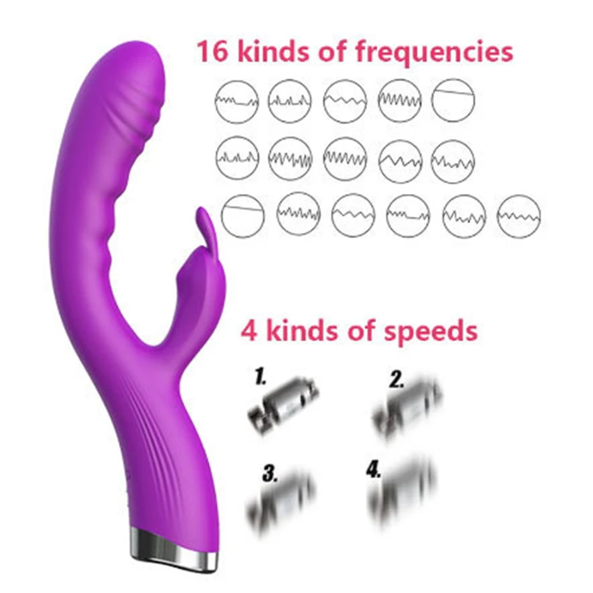Vibromasseur point G à 10 vitesses, gode puissant Rechargeable par Usb, lapin, Stimulation du Clitoris, Massage, jouets sexuels pour adultes