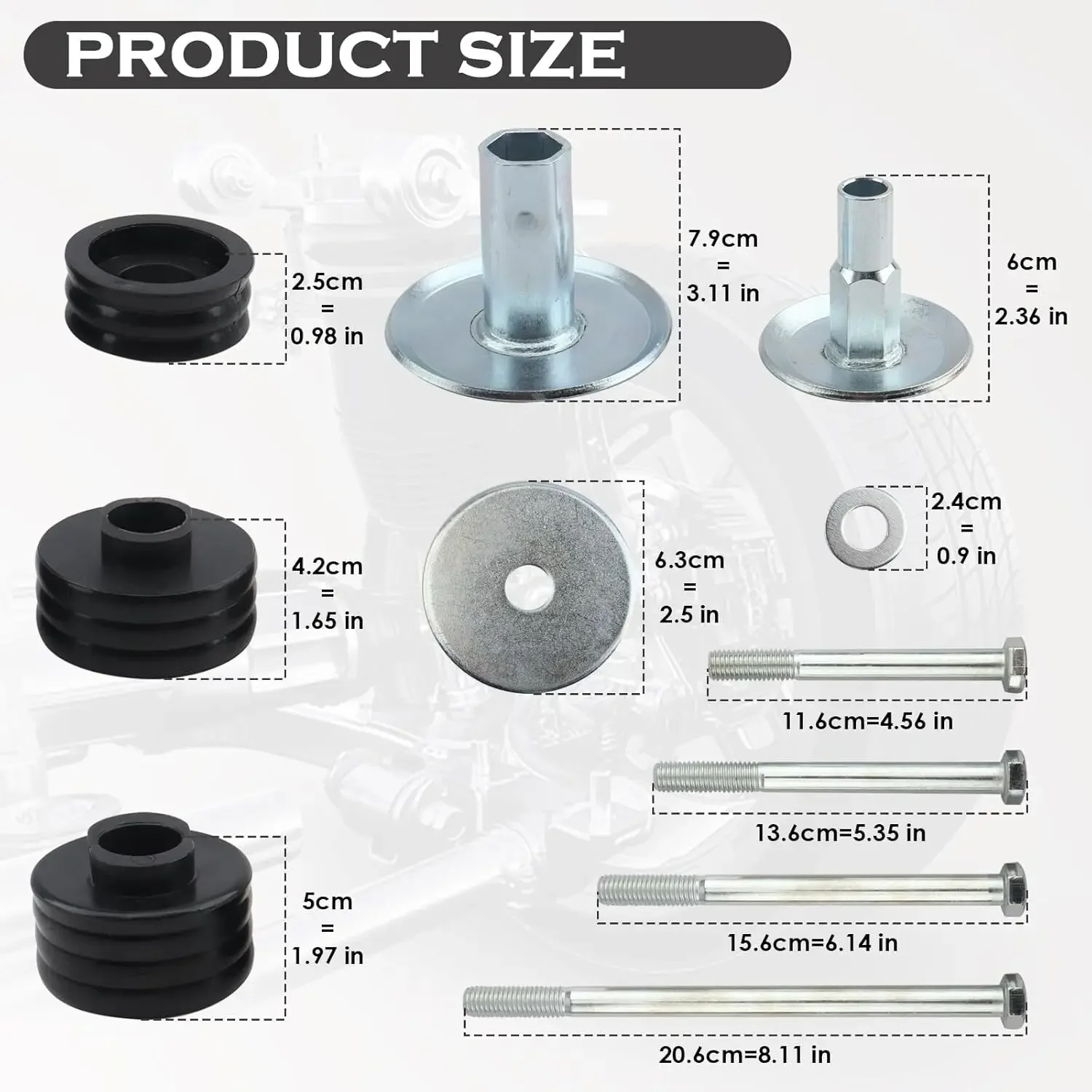 KF04058BK الجسم الكابينة جبل البطانات مجموعات ل 2003-2007 فورد 6.0L F250 F350 F450 F550 F650 F750 رحلة E150 E250 E350 E450 #2