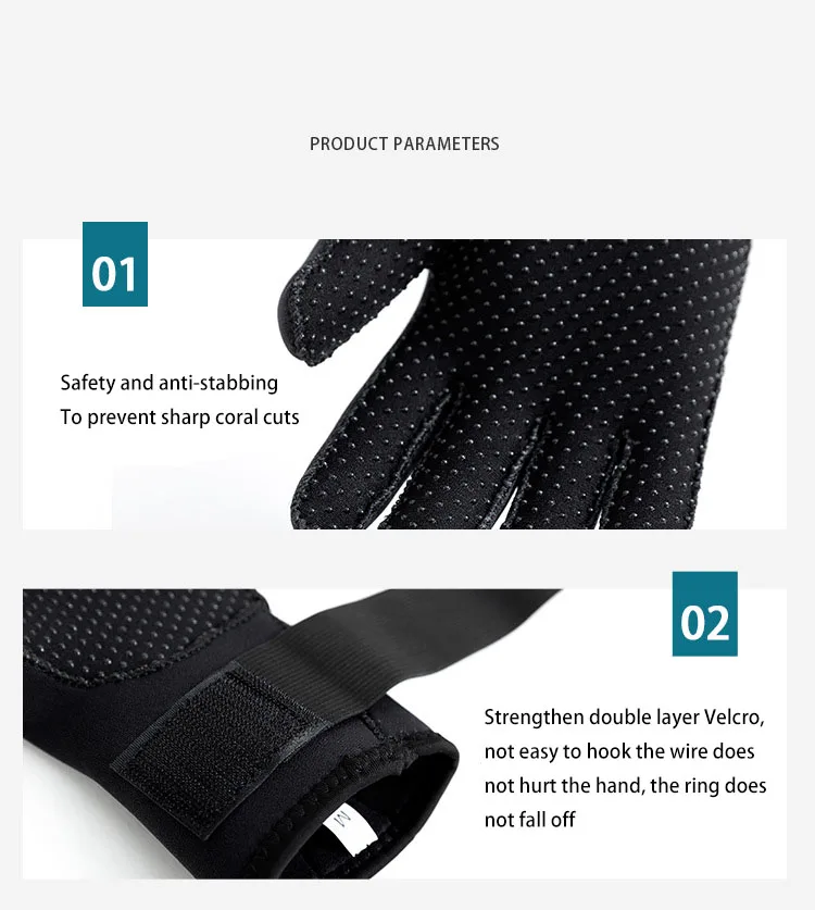 Tauchhandschuhe, Socken, Kopfbedeckungen, Tauchausrüstung, verschleißfest, verhindern Durchbruch und hält warm, Strandkämmen, Schutzausrüstung – Detail 12