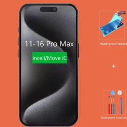 No IC 100% Tested RJ incell Lcd For iPhone 16 Pro Max 11 12 13 mini 14 15 Plus Display 3D Touch Screen Support transportation IC