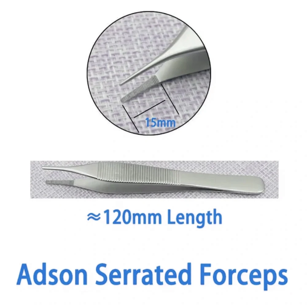 ملقط مناديل Adson ملاقط جراحية بلاستيكية لتجميل الأنف الغضروف ملقط الإبهام Ocularplastic LK-AA272