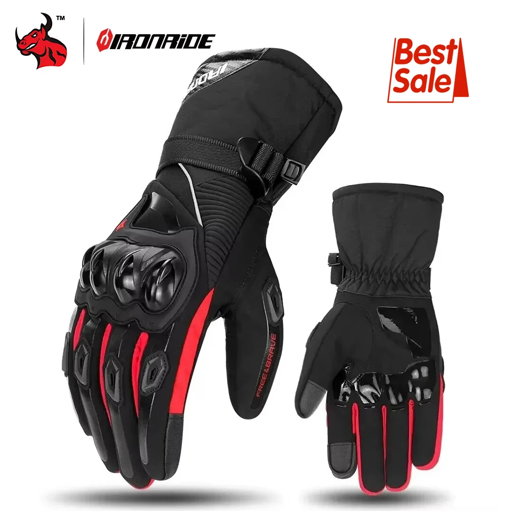

All-Season Motorcycle Gloves Long Windproof Waterproof Motocross Riding Gear With Thermal Lining Anti-Slip Grip For Men Women