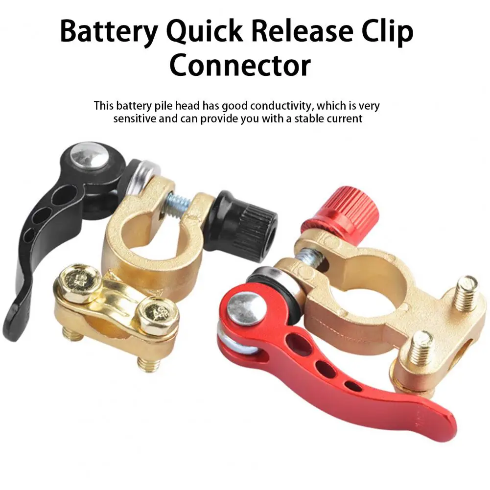 Car Battery Terminal Clip 2Pcs Helpful Good Toughness Long Service Life Car Truck Battery Terminal Pile Head Car Accessories