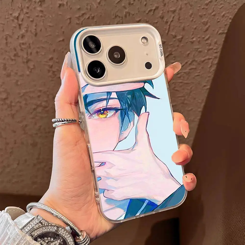 Anime Link Click Phone Case For IPhone 17 Air 16 E 15 14 Plus 13 12 11 Pro Max Colored Silver Cover