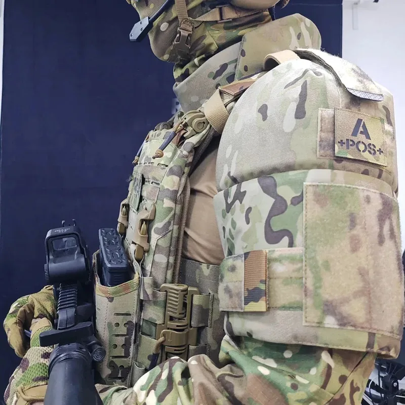2PCS Tactical Bicep Shoulder Protector Pads Comfortable Hunting Plate Carrier Shoulder Armor Expand Adjustable Protection Acce