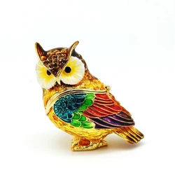 SHINNYGIFTS European Style Bird Owl Shape Trinket Box, Small Home Decoration, Jewelry Gift Box