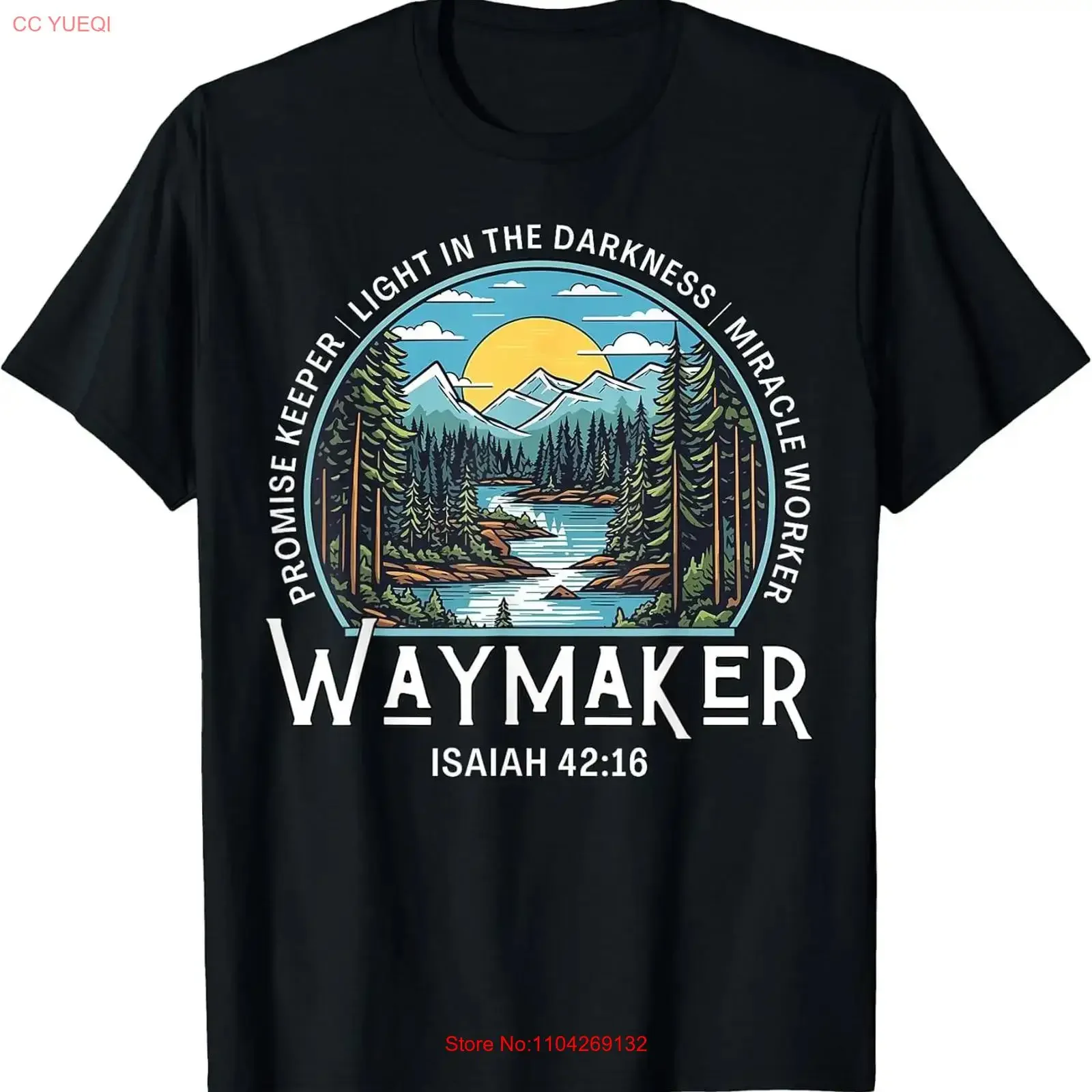 Waymaker Promise Keeper Miracle Worker Christian Bible Verse T Shirt Size S 3XL vintage Washed Stylish Comfortable graphic