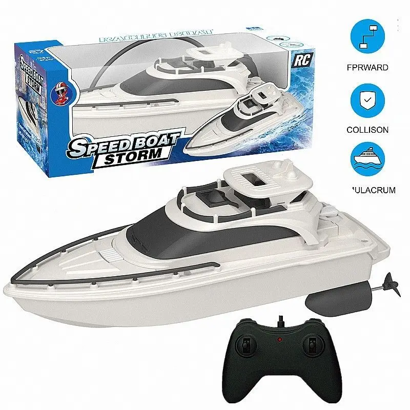 Hochgeschwindigkeits-RC-Bootspielzeug für Jungen, wasserdichtes elektrisches Mini-Schiffsmodell, leistungsstarkes ferngesteuertes Segelschiff für Wasserspiele für Erwachsene