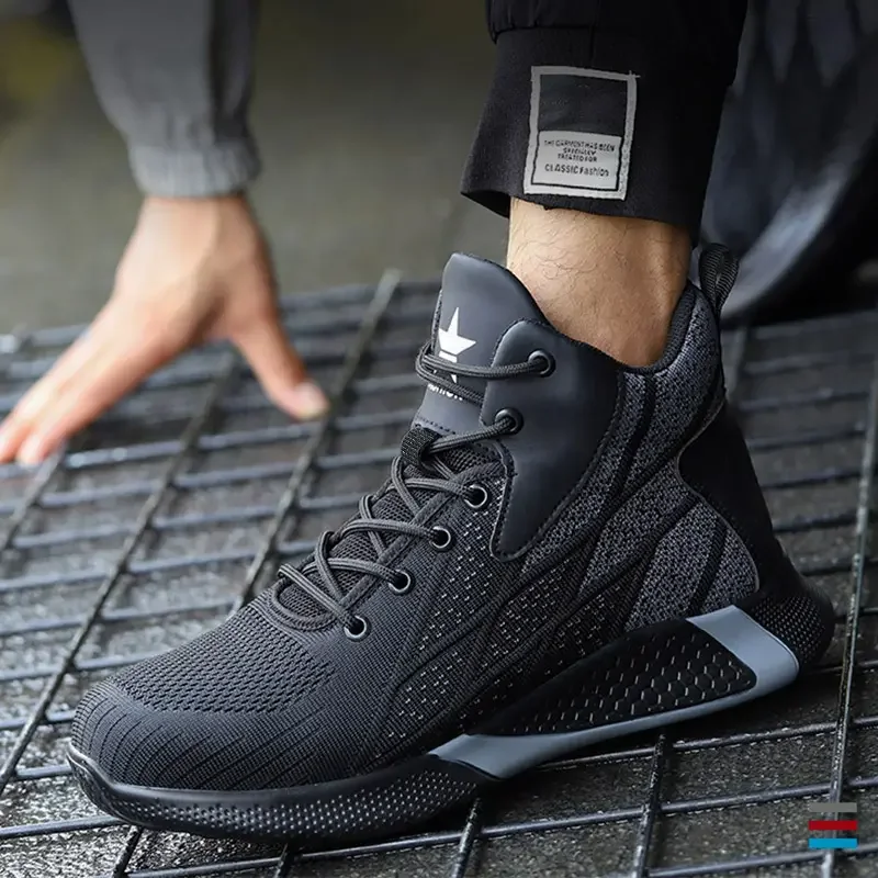 Stahlkappe Sicherheitsschuhe Herren Arbeitsschuhe Turnschuhe Leichte Anti-Smash Anti-Punktion Sicherheitsschuhe Herren Unzerstörbare Bergbaustiefel – Detail 8