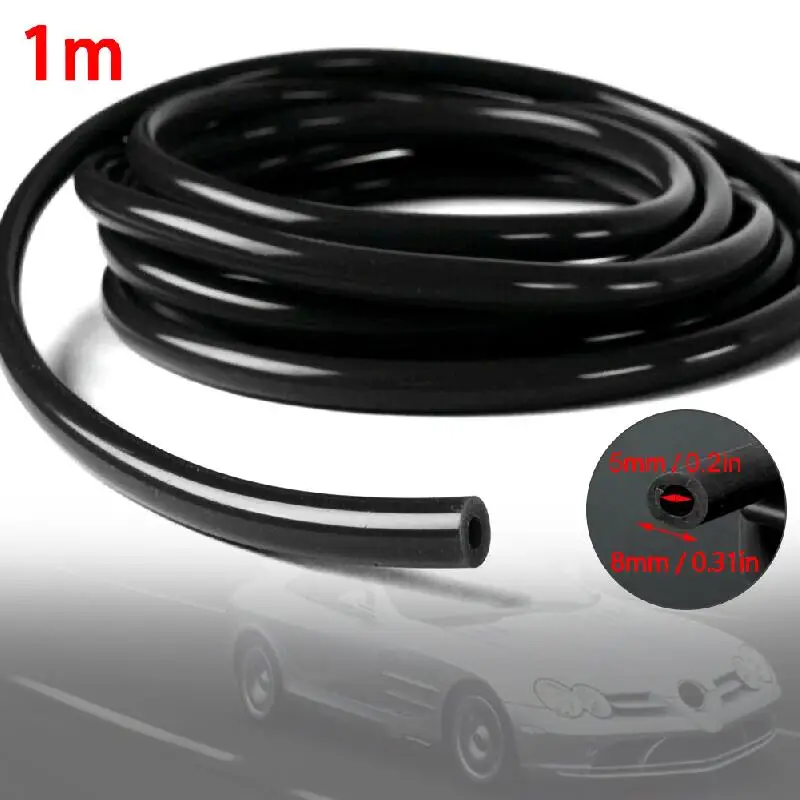 Brand New High Quality Fuel Gasoline Oil Air Vacuum Hose 1 Meter Fuel Hose 5mm Inner Diameter 8mm Outer Diameter Car Accessories