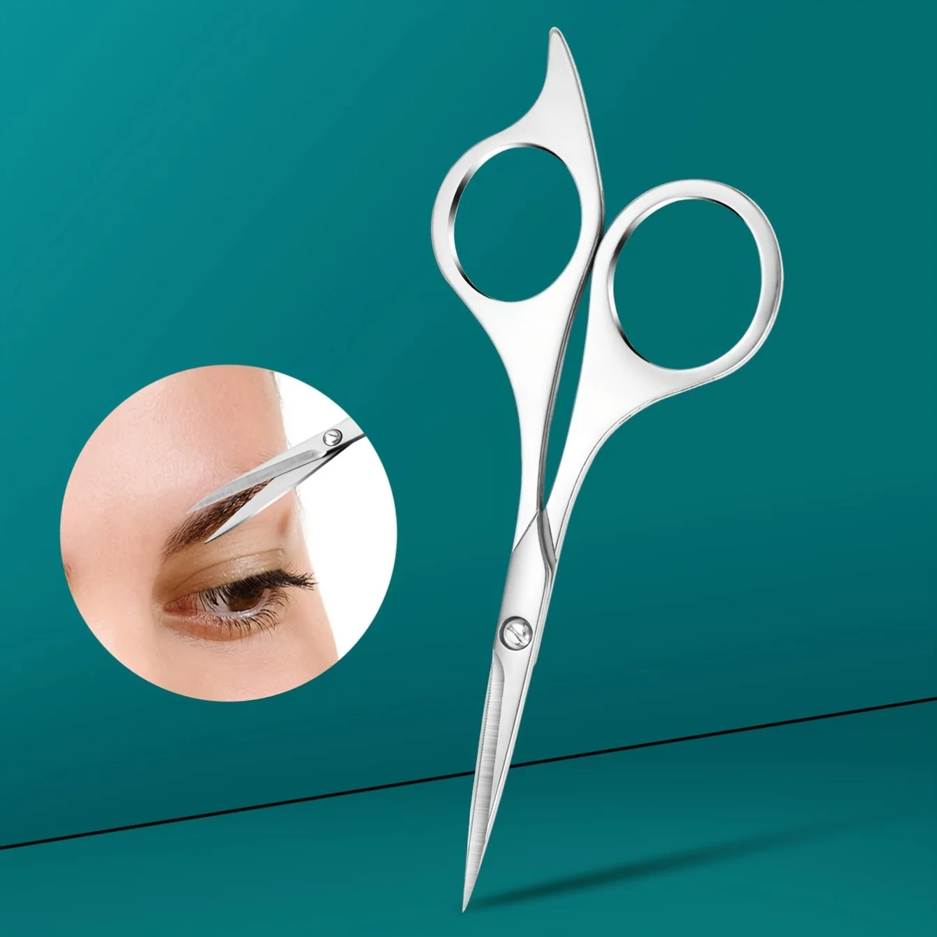 Professional Stainless Steel Scissors Ergonomic Design High Precision Sharp And Durable Eyebrow Eyelash And Hairstyle Design
