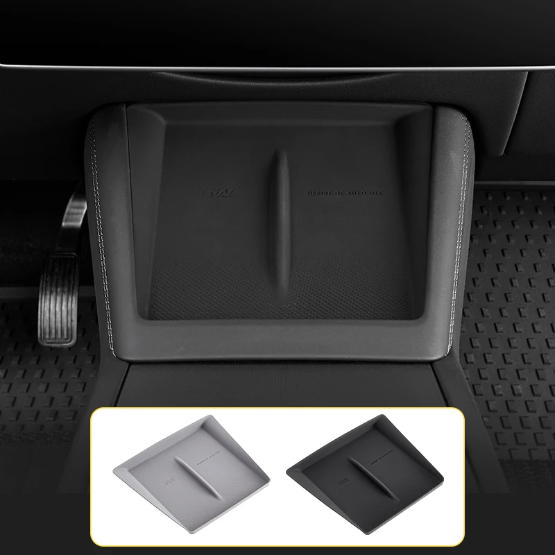 3W is suitable for the new version of Tesla Model 3/S/X central control wireless charging silicone pad storage box interior