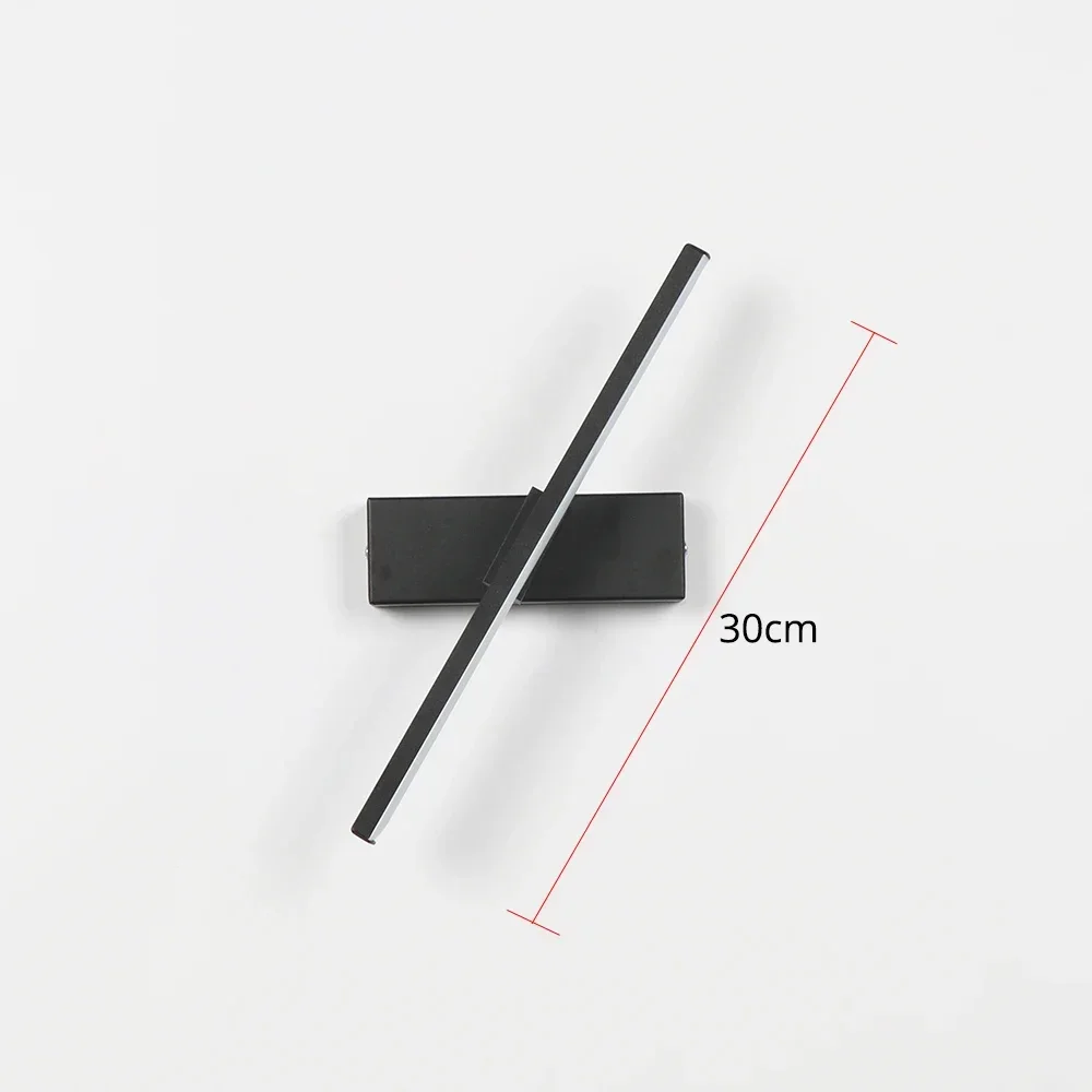 Bedroom Bedside Wall Light 330° Rotatable Adjustable Light Angle Indoor LED Wall Lamp Simple Light Fixture Aluminum AC90-160V