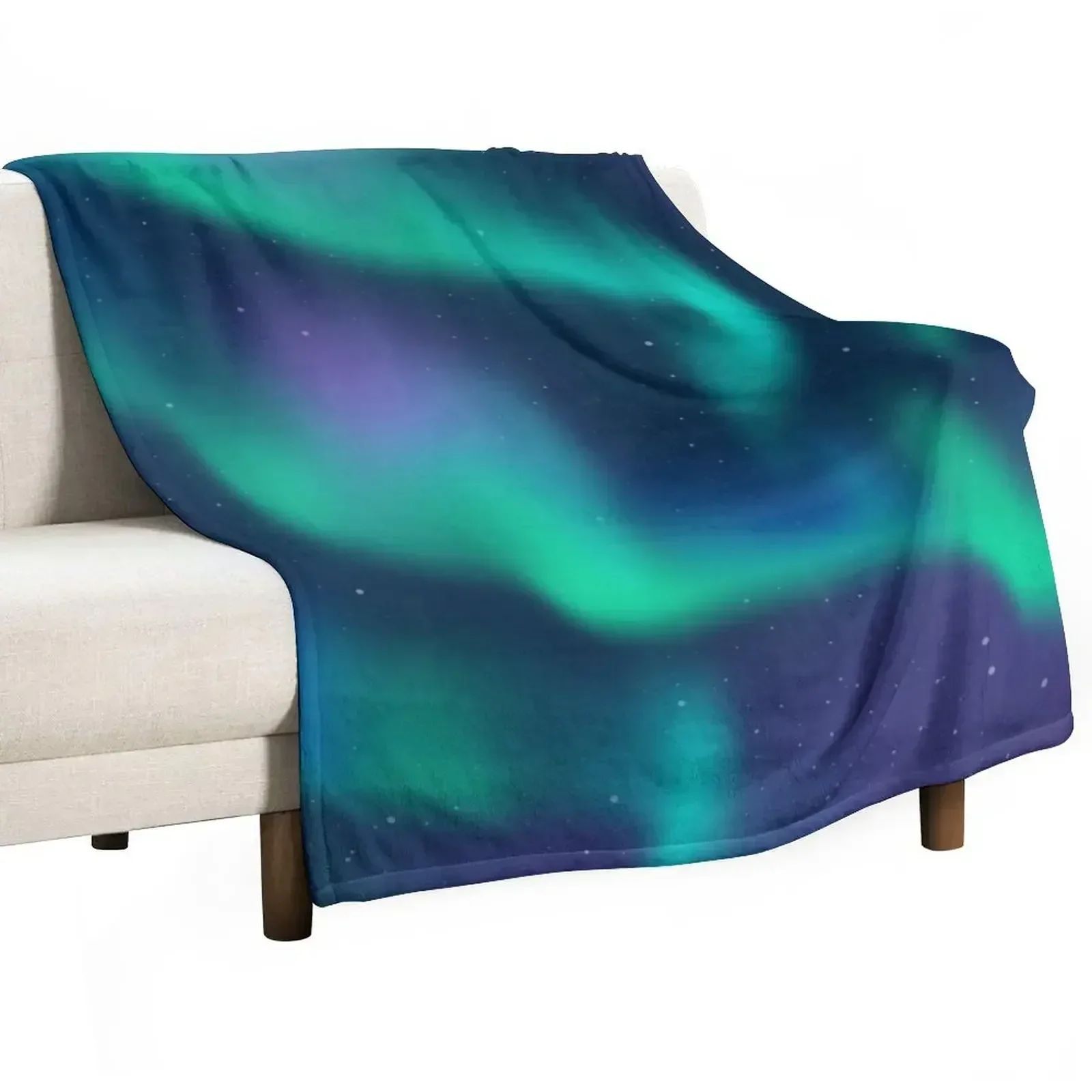 

Aurora Borealis Northern Lights Throw Blanket Decorative Sofas Heavy Blankets