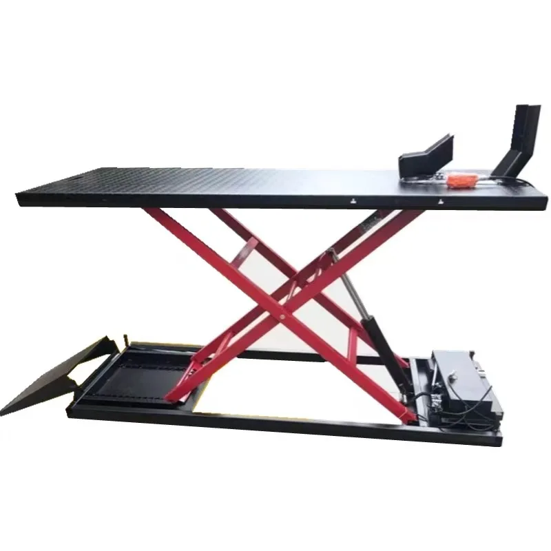 

Scissor-type Electric Motorcycle Lift Load Capacity 3 Ton Motorcycle Lifting Platform 200x60cm