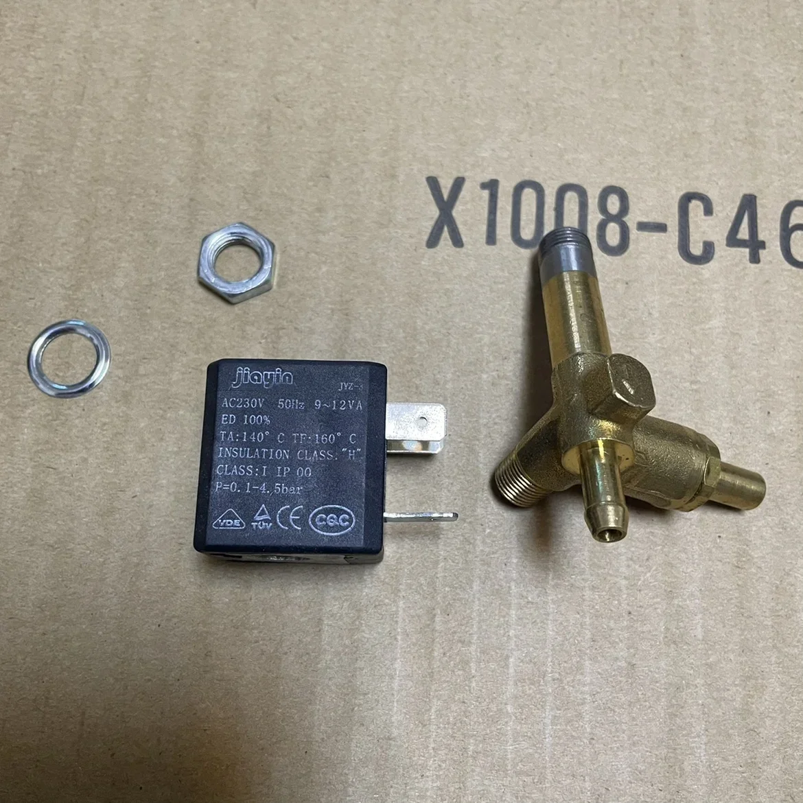 Detalle 4 de Electroválvula High-temperature steam cleaning hanging iron ironing machine ironing machine accessories JYZ-3 solenoid valve booster valve Agua y vapor