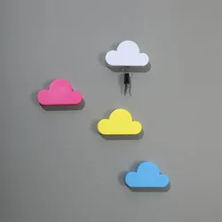 Cloud Magnetic Key Holder  for Wall Hanger Organizer Easy to Mount  Powerful Magnets Keep Keychains Securely