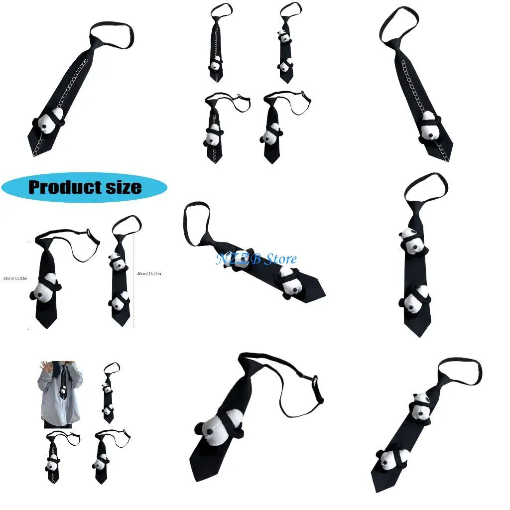 T21F jk oniform panda ties cartoon panda japan accessories seifuku seifuku