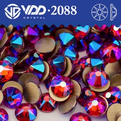 VDD 082 Fuchsia AB SS16-SS30 High Quality AAAAA 2088 Rhinestone Crystal Flatback 16cut Stones Diamond Crafts Nail Art Decoration