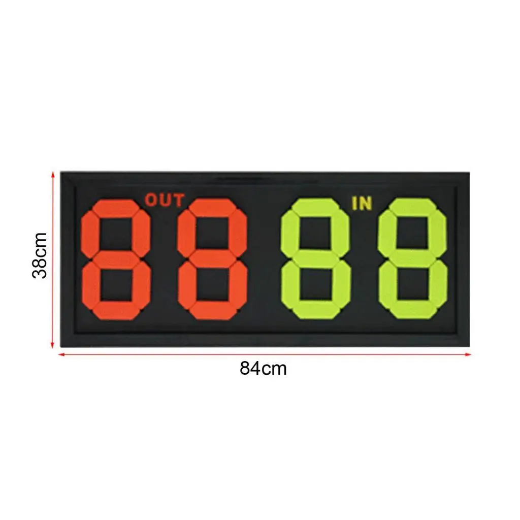 

Football Soccer Manual Substitution Board Card 4 digits Displayed On Both Sides